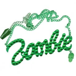 Kreepsville Green Diamonte Zombie Necklace Jewelry
