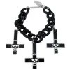 Kreepsville Inverted Cross Skull Bracelet Black Jewelry