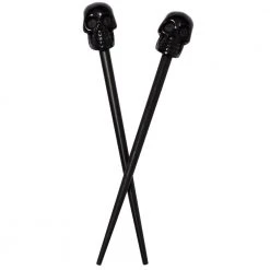 Kreepsville Skull Collection Black Hair Sticks Accessories
