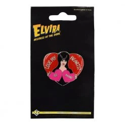 Elvira Knotts Love My Hearts Enamel Pin Elvira, Mistress Of The Dark