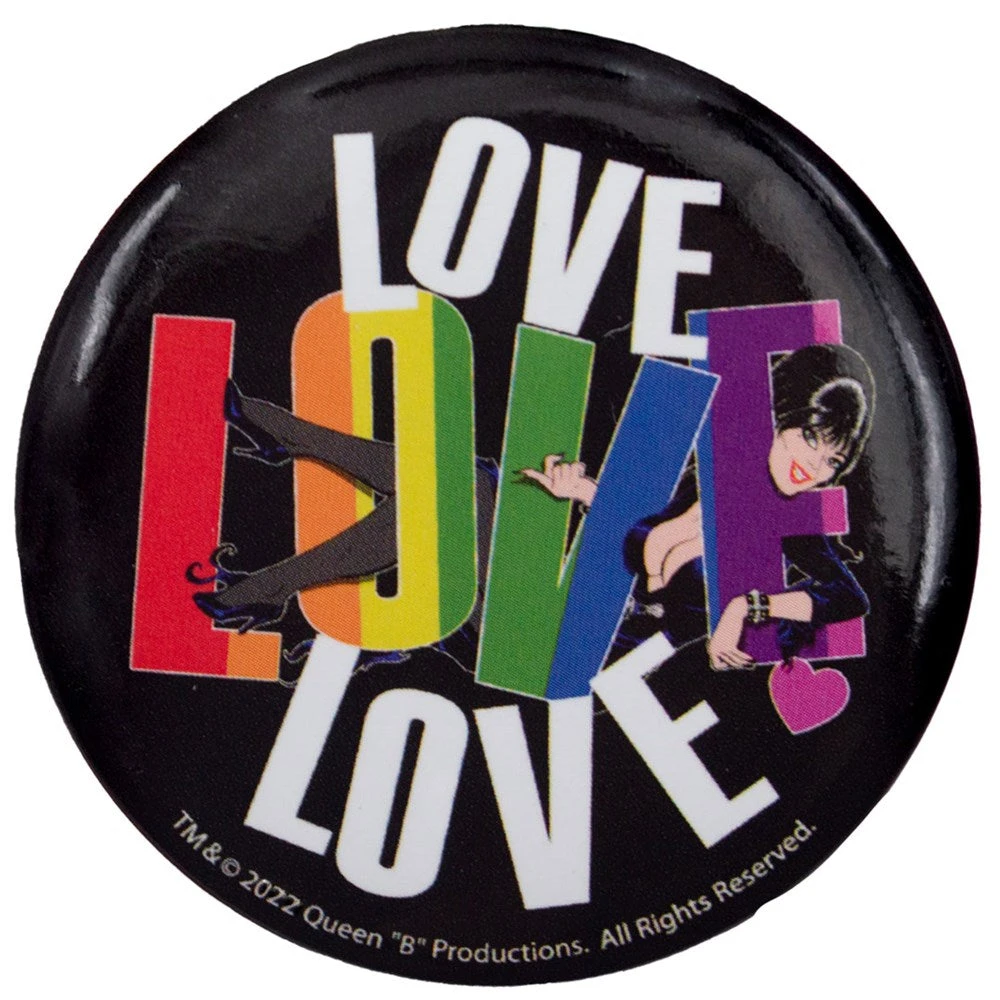 Elvira Love Large Round Button Badge Accessories 3 Elvira Love Large Round Button Badge Accessories