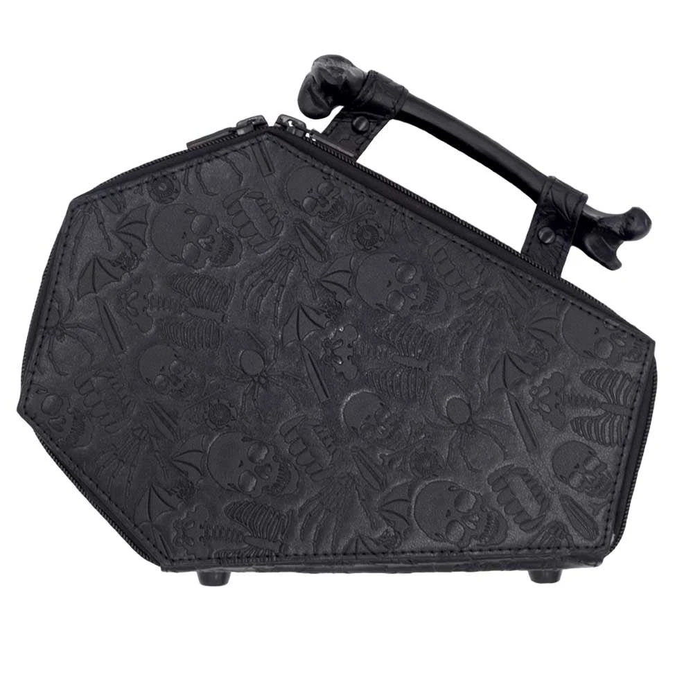 Kreepsville Embossed Skull Coffin Purse Bag 3 Kreepsville Embossed Skull Coffin Purse Bag