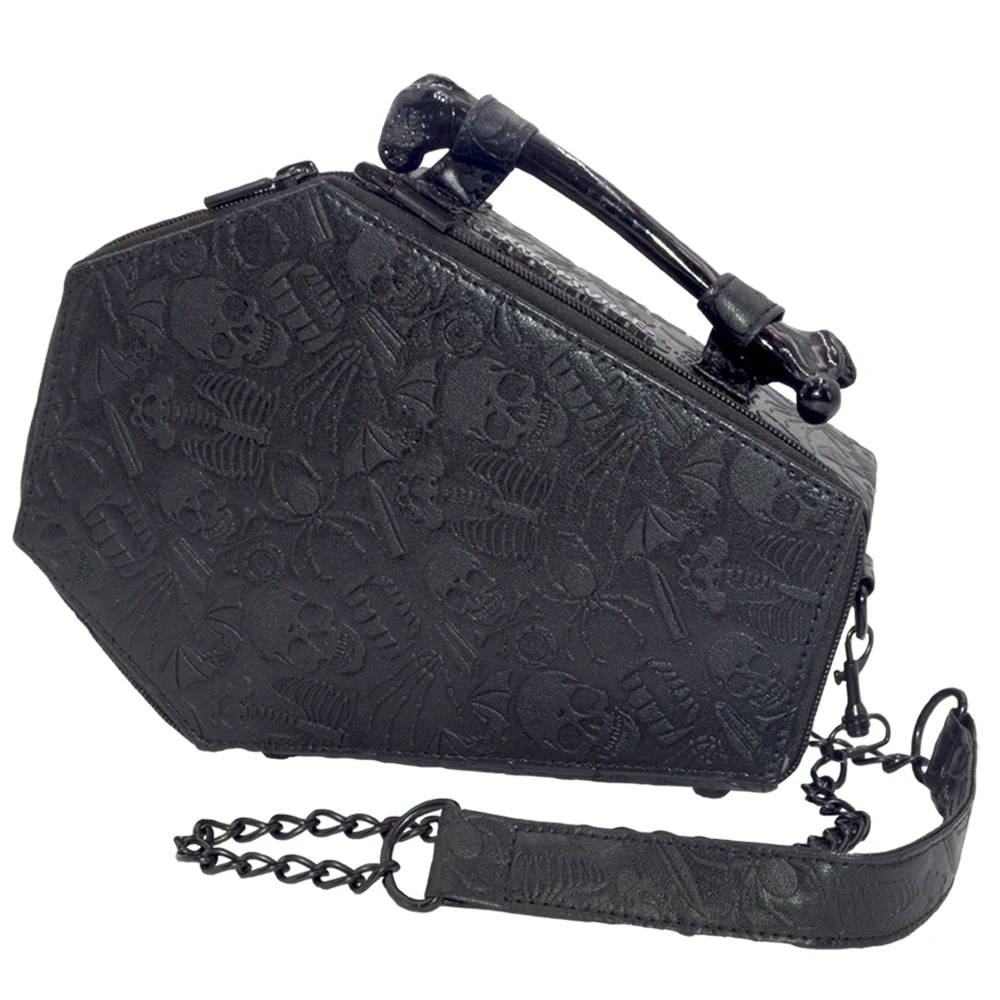 Kreepsville Embossed Skull Coffin Purse Bag 6 Kreepsville Embossed Skull Coffin Purse Bag