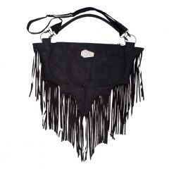 Elvira Bat Wing Fringe Shoulder Bag