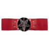 Kreepsville 666 Accessories Elastic Waist Belt Goat Head Red