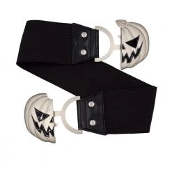 Kreepsville Elastic Waist Belt Trick Or Treat Pumpkin Black Accessories