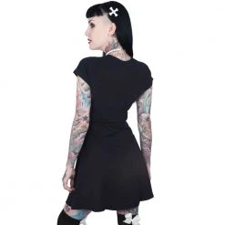 Kreepsville Skeleton White Flare Dress