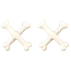 Kreepsville Cross Bone Stud Earring Jewelry
