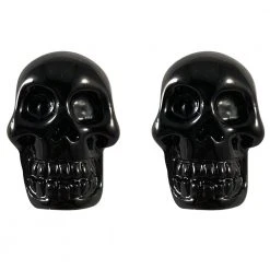 Kreepsville Skull Stud Black Earring