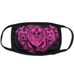 Kreepsville Accessories Dia De Los Muertos Pink Face Mask