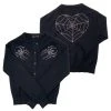 Kreepsville Women's Spiderweb Heart Diamond Cardigan