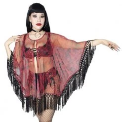 Kreepsville Devil Disguise Mesh Cape Women's