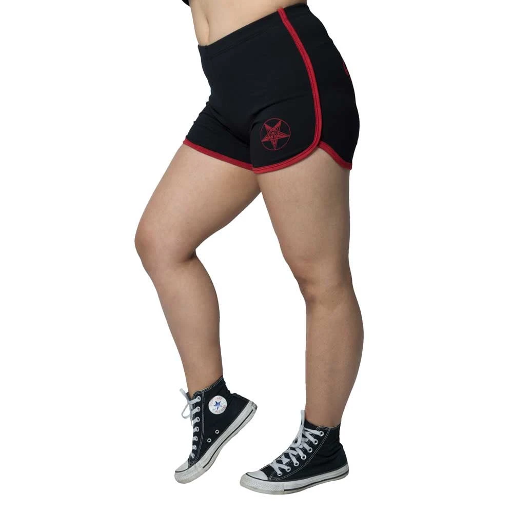 Kreepsville Satanic Goat Womens Running Shorts Women's 4 Kreepsville Satanic Goat Womens Running Shorts Women's