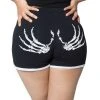 Kreepsville Skeleton Hand Womens Running Shorts 2 Kreepsville Skeleton Hand Womens Running Shorts