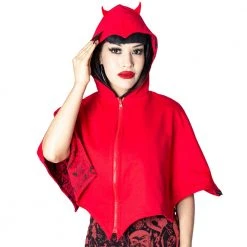 Kreepsville 666 Store 14 Kreepsville Women's Reversible Devil In Disguise Shoulder Cape