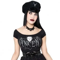 Vincent Price Devil Bat Shoulder Top Women's