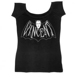 Vincent Price Devil Bat Shoulder Top Women's