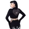 Kreepsville Web Heart Tie Top