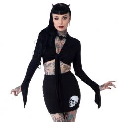 Kreepsville Web Heart Tie Top