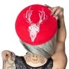 Kreepsville Deer Skull Red Beret Accessories