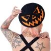 Kreepsville Accessories Trick Or Treat Pumpkin Black Beret