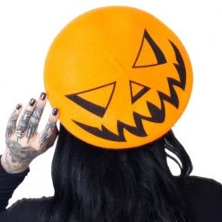 Kreepsville Trick Or Treat Pumpkin Orange Beret