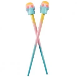 Kreepsville Skull Collection Rainbow Hair Sticks