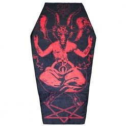 Kreepsville Baphomet Satanic Coffin Beach Towel