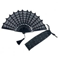 Kreepsville Spiderweb Lace Hand Fan