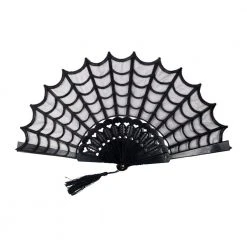 Kreepsville Spiderweb Lace Hand Fan