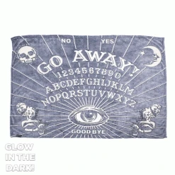 Kreepsville Go Away Glow In The Dark Throw Blanket