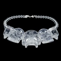 Kreepsville Skull Collection Necklace Crystal Clear