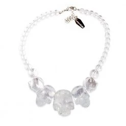 Kreepsville Skull Collection Necklace Crystal Clear