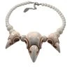 Kreepsville Jewelry Crow Skull Collection Necklace White