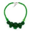 Kreepsville Jewelry Skull Collection Necklace Green Glitter
