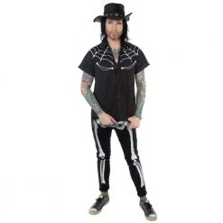 Kreepsville Women's Skeleton Skinny Jeans White Bone