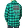 Kreepsville Franken Monster Green Flannel Shirt Men's