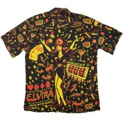 Men's Elvira Vegas Repeat Red Sub Shirt 5 Men's Elvira Vegas Repeat Red Sub Shirt