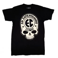 EC Comics Skull Logo White Tshirt Men's