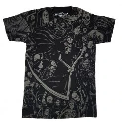 Kreepsville Grim Reaper Grey Jumbo T-shirt Men's