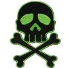 Kreepsville Skull Cross Bones Green Patch
