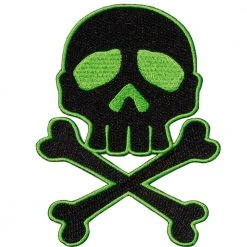 Kreepsville Skull Cross Bones Green Patch