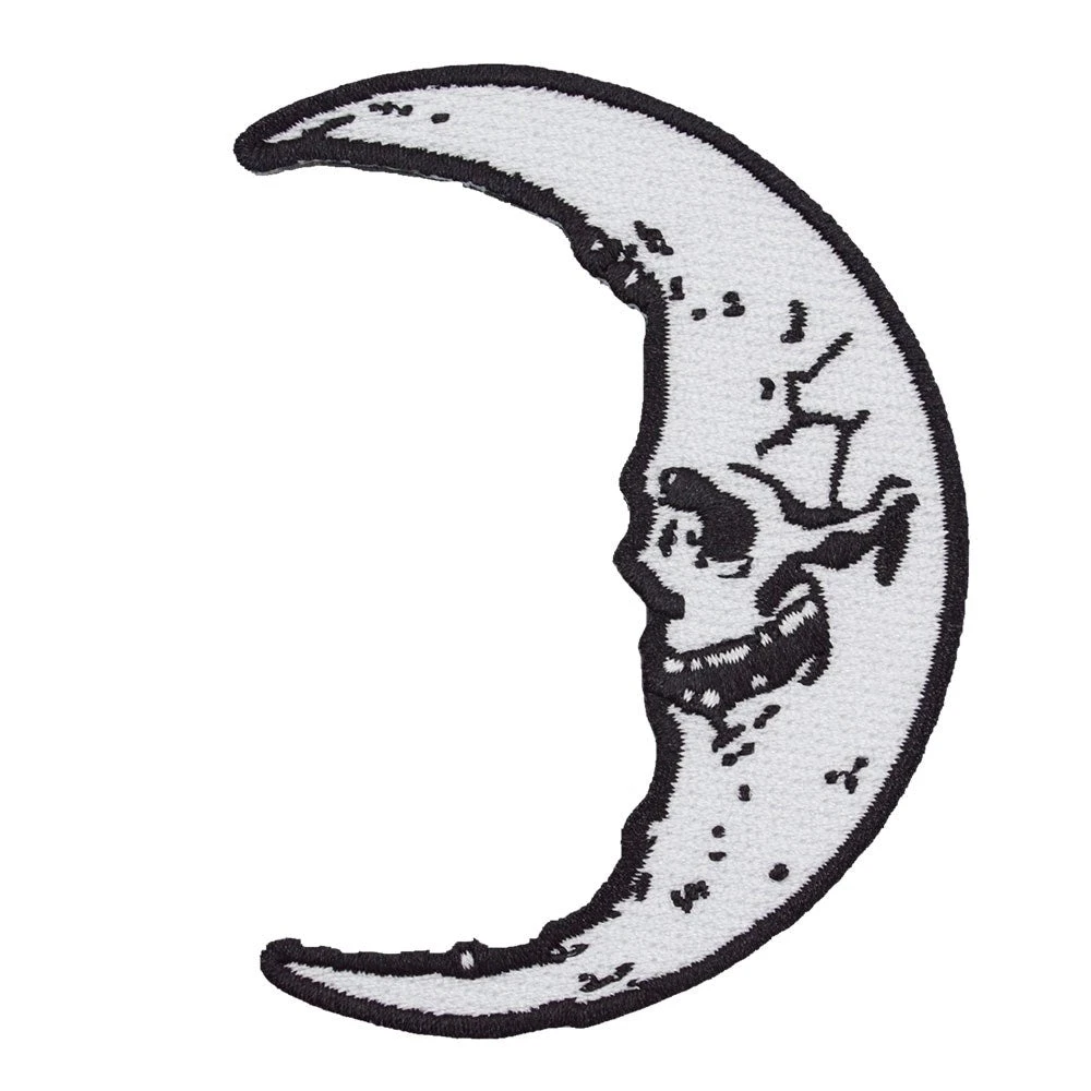 Kreepsville Accessories Skull Crescent Moon Patch 3 Kreepsville Accessories Skull Crescent Moon Patch