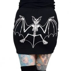 Kreepsville Women's Skelli Bat Mini Skirt