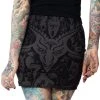 Kreepsville 666 Women's Goat Head Mini Skirt Grey